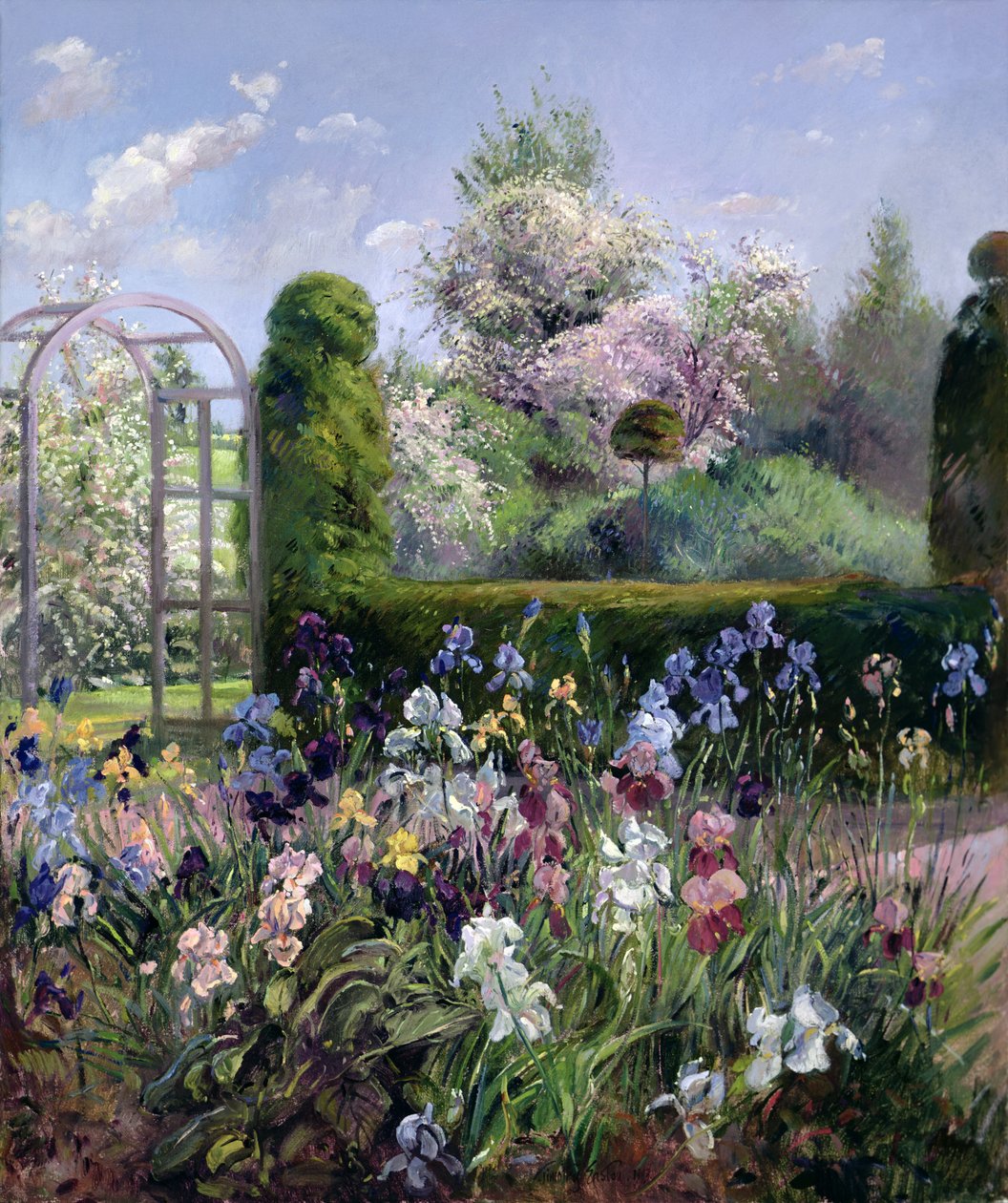 Íriszek a formális kertekben, 1993 alkotó: Timothy Easton