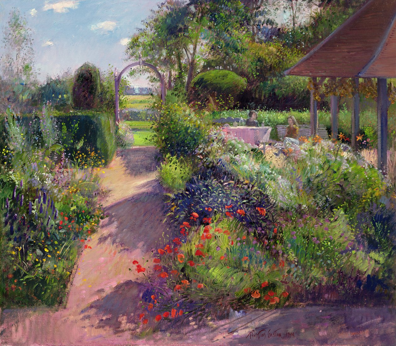 Reggeli szünet a kertben, 1994 alkotó: Timothy Easton