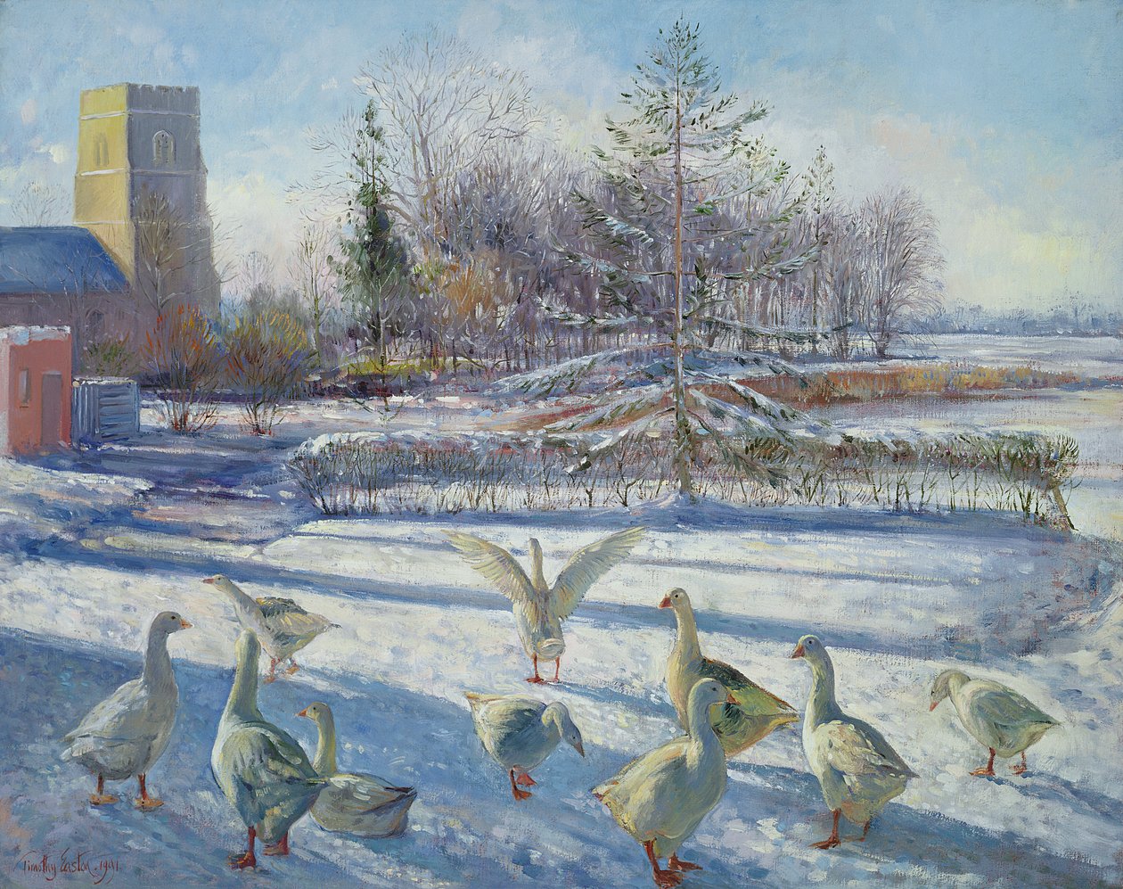Hóludak, téli reggel alkotó: Timothy Easton