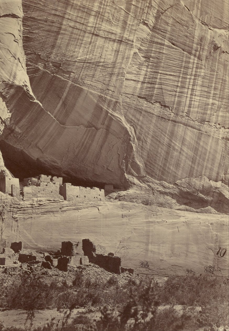 Ősi romok a Cañon de Chelle -ben, Új -Mexikóban alkotó: Timothy H. OSullivan