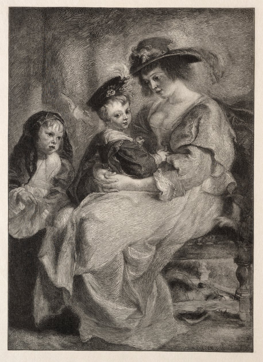 Helen Fourment és gyermekei, 1894. alkotó: Timothy Cole
