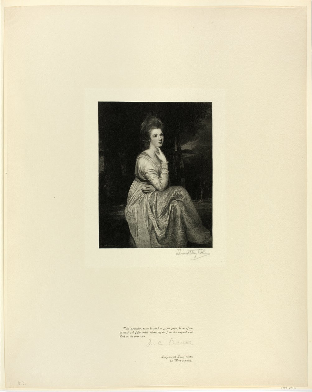 Lady Derby, az Old English Masterstől alkotó: Timothy Cole