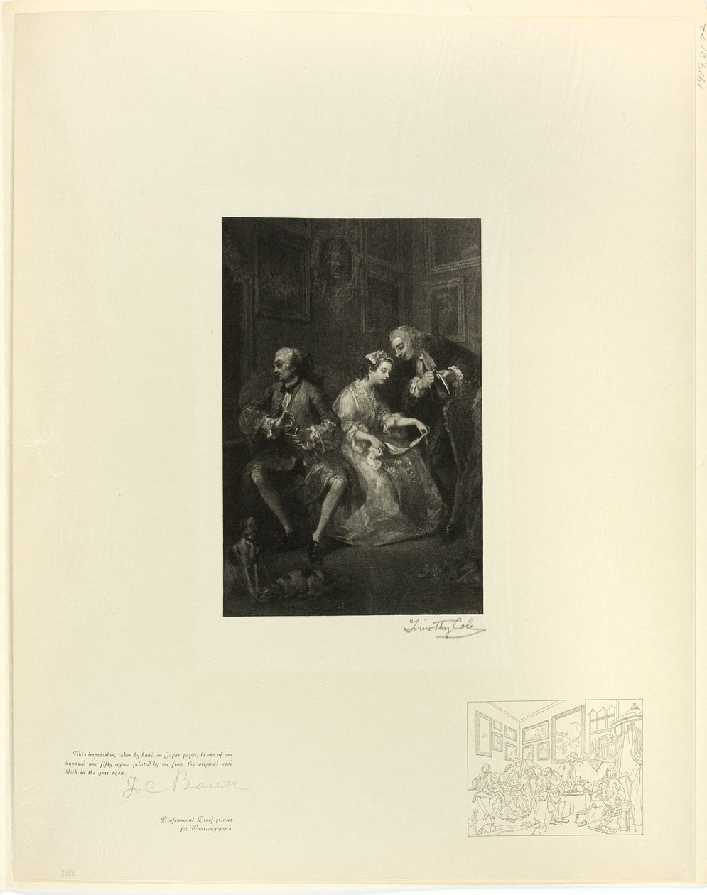 Házasság à la mode (részlet), az Old English Masterstől alkotó: Timothy Cole