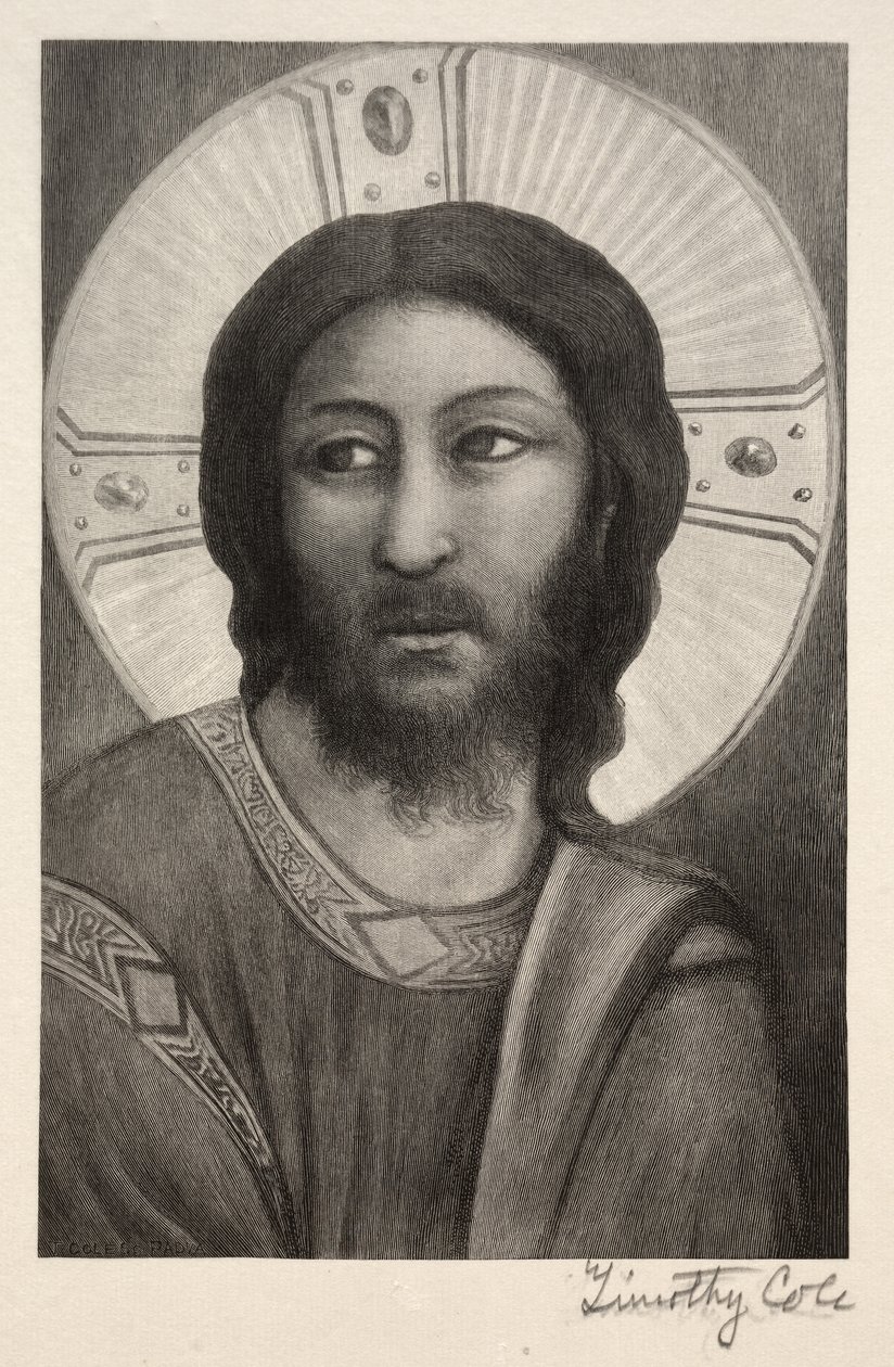 Régi olasz mesterek: Krisztus feje, 1888-1892. alkotó: Timothy Cole