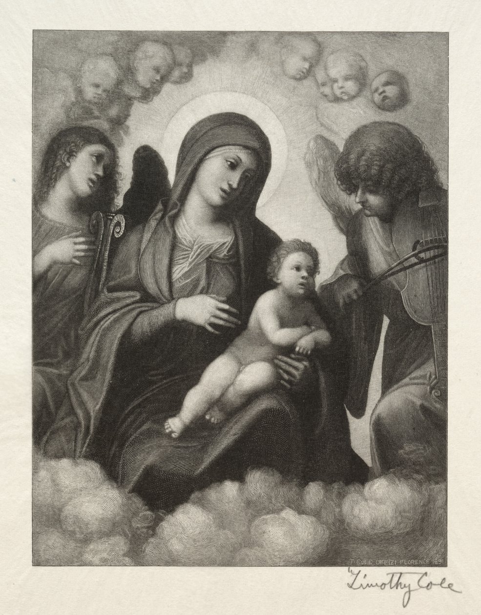 Régi olasz mesterek: Madonna és gyermek a dicsőségben, 1891. alkotó: Timothy Cole