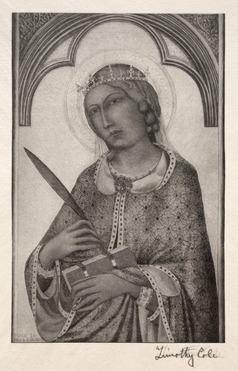 Régi olasz mesterek: Alexandriai Szent Katalin, 1888-1892. alkotó: Timothy Cole