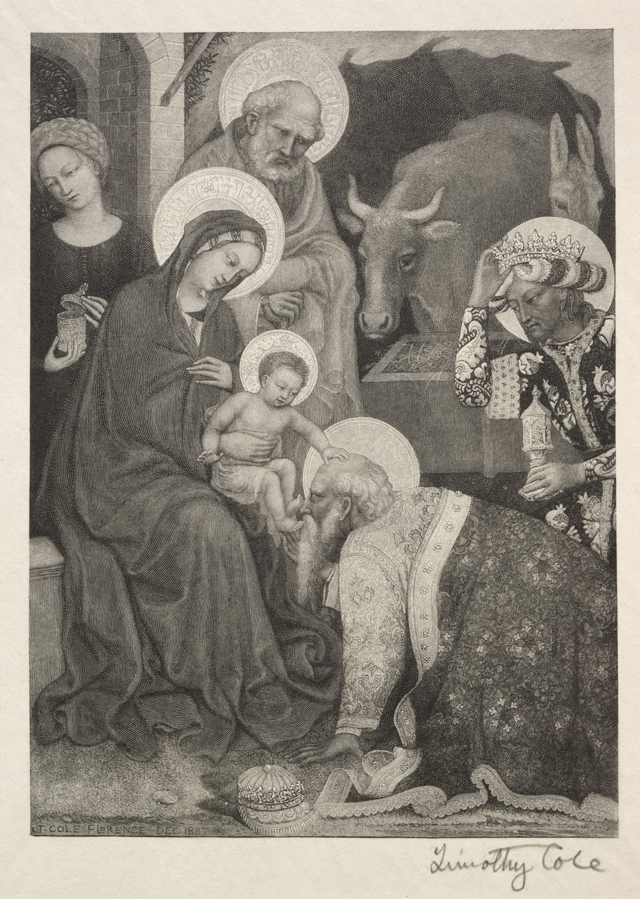 Régi olasz mesterek: A mágusok imádása, 1887. alkotó: Timothy Cole