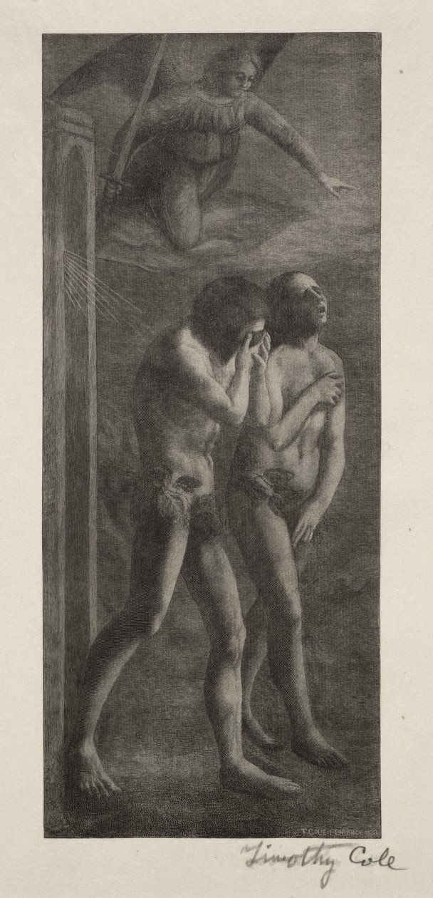 Régi olasz mesterek: Kiűzetés a Paradicsomból, 1888. alkotó: Timothy Cole
