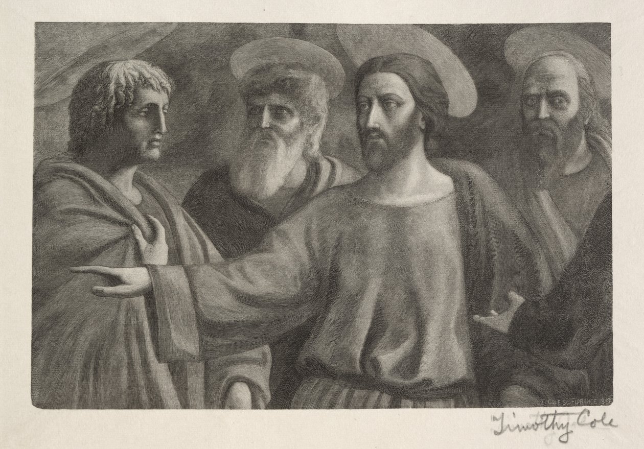 Régi olasz mesterek: The Tribute Money, 1888-1892. alkotó: Timothy Cole