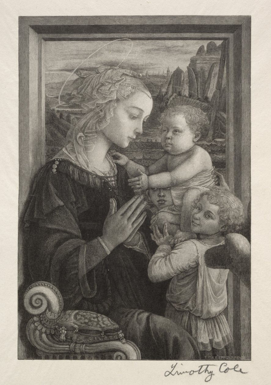 Régi olasz mesterek: A csecsemő Krisztust imádó szűz, 1888-1892. alkotó: Timothy Cole