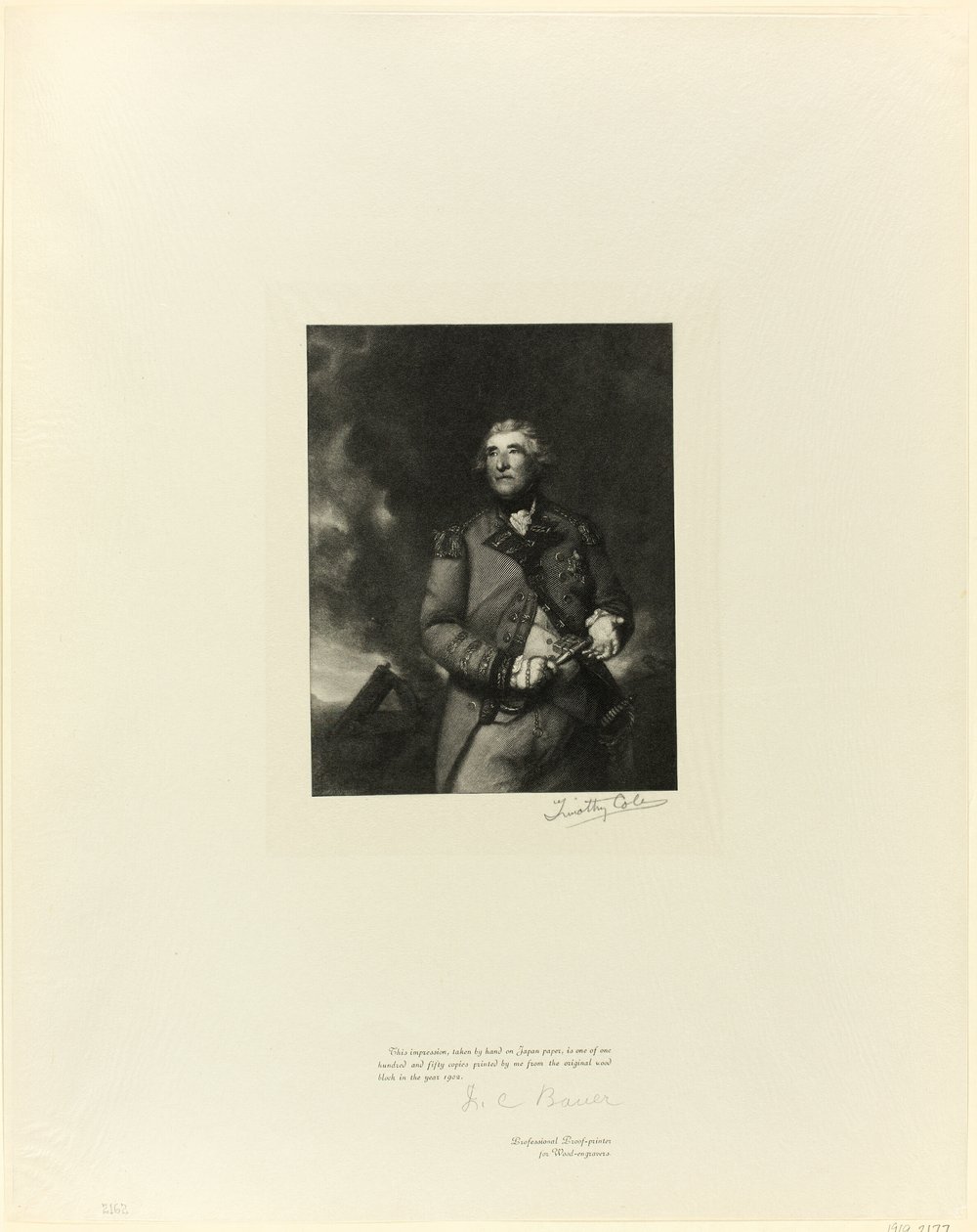 Lord Heathfield portréja, a régi angol mesterektől alkotó: Timothy Cole