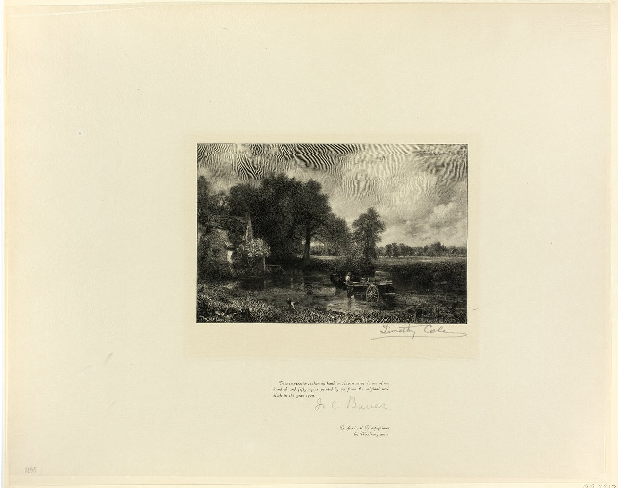 A Hay Wain, a régi angol mesterektől alkotó: Timothy Cole
