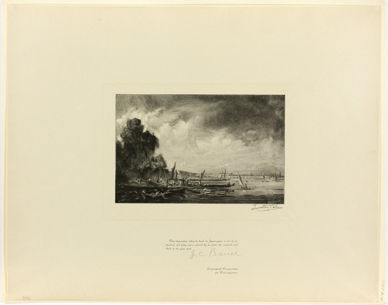 Waterloo híd (egy vázlat), az Old English Masterstől alkotó: Timothy Cole