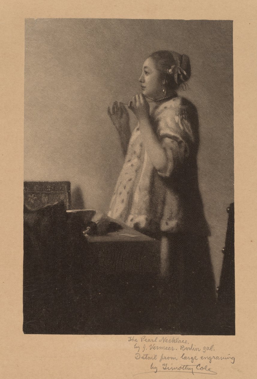 A gyöngy nyaklánc alkotó: Timothy Cole after Johannes Vermeer