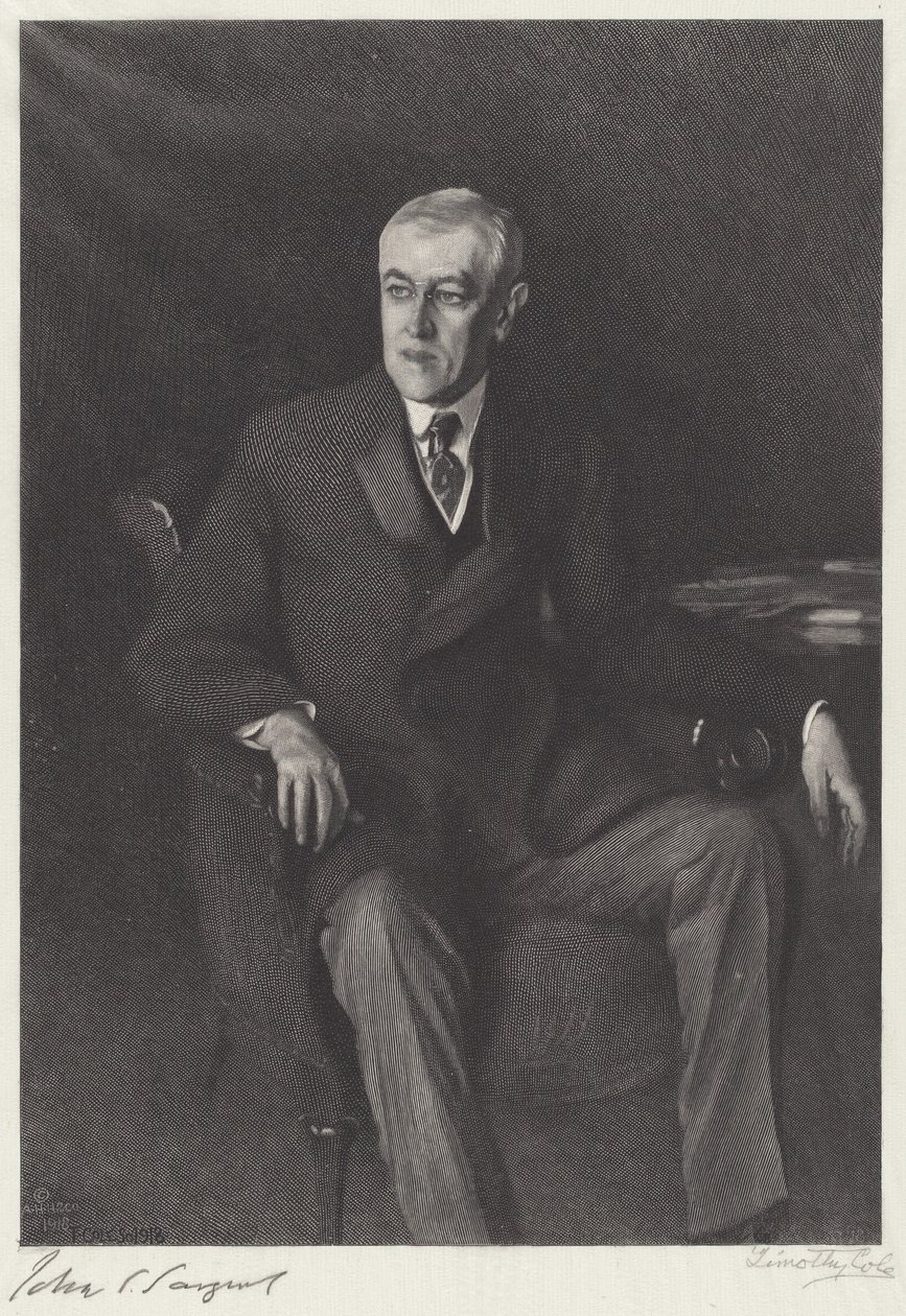 Woodrow Wilson alkotó: Timothy Cole after John Singer Sargent