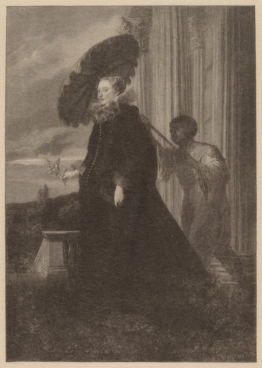 Marchesa Elena Grimaldi, Nicola Cattaneo márki felesége alkotó: Timothy Cole after Sir Anthony van Dyck