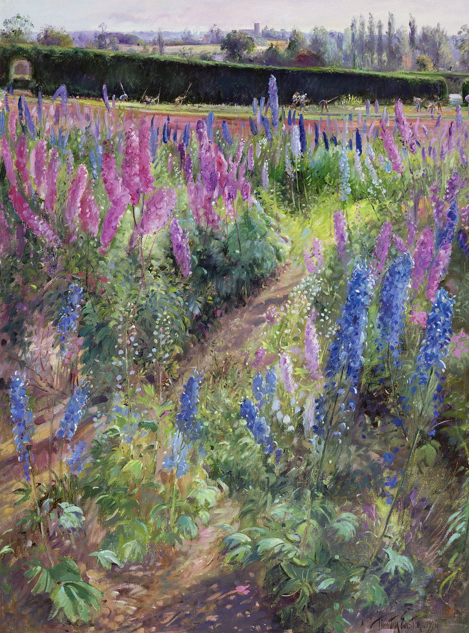 Delphiniums és Hoers, 1991 alkotó: Timothy Easton