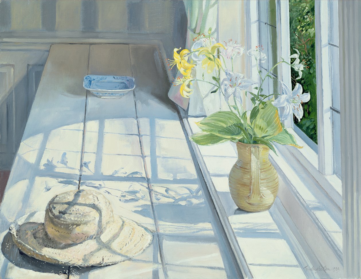 Liliomok és egy szalmakalap alkotó: Timothy Easton