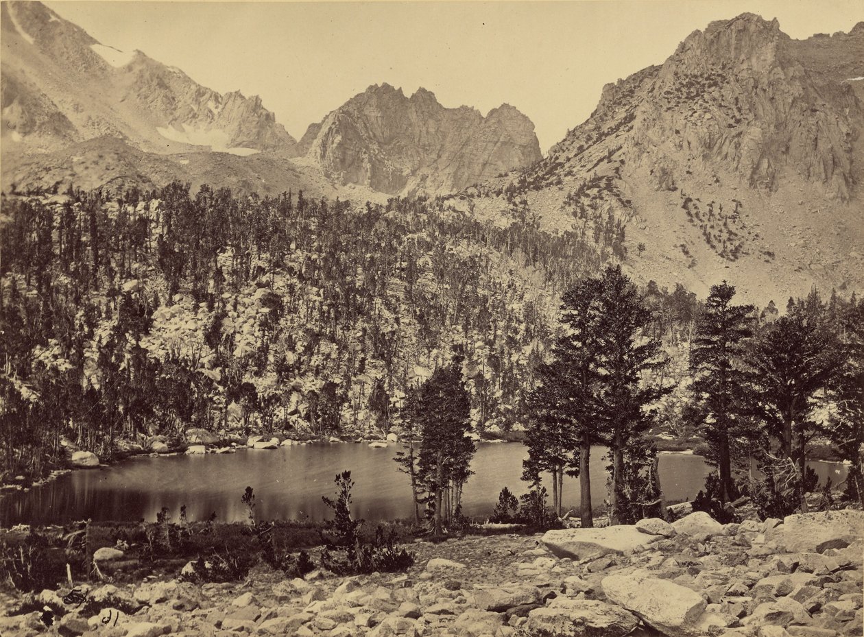 Alpine Lake, a Sierra Nevada hegységben, Kaliforniában alkotó: Timothy H. OSullivan