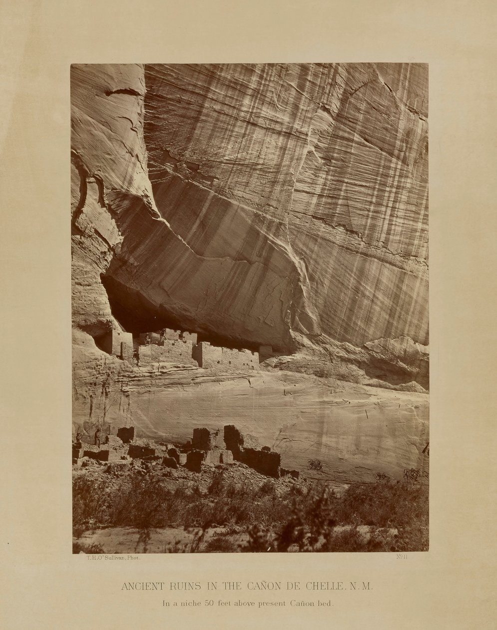 Ősi romok a Cañon de Chelle-ben, N.M. (No. 11, Geographical Explorations and Surveys West of the 100th Meridian) alkotó: Timothy H. O