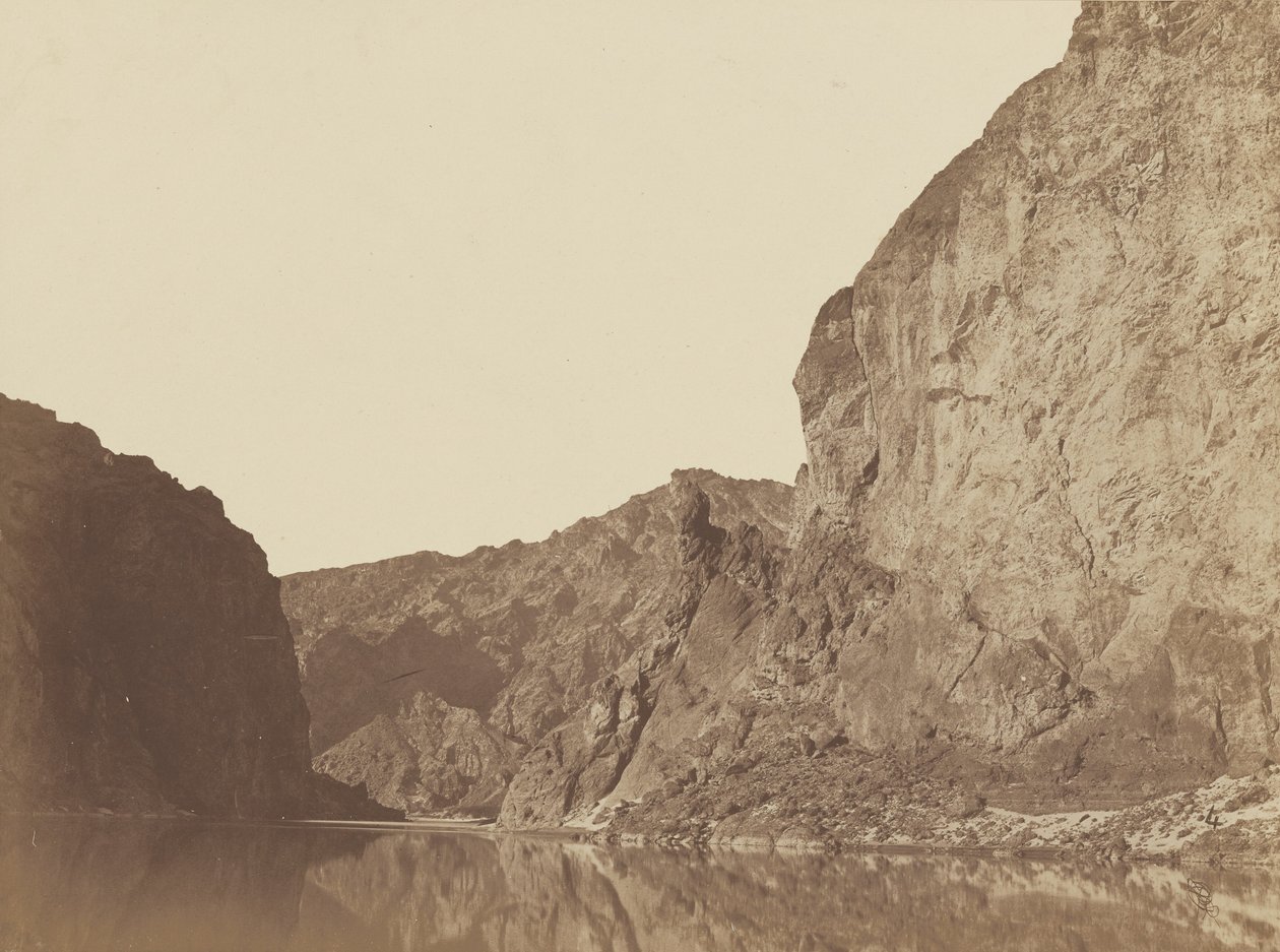 Black Canyon, Colorado-folyó, kilátás lefelé a Big Horn táborból, 4. szám alkotó: Timothy H. O