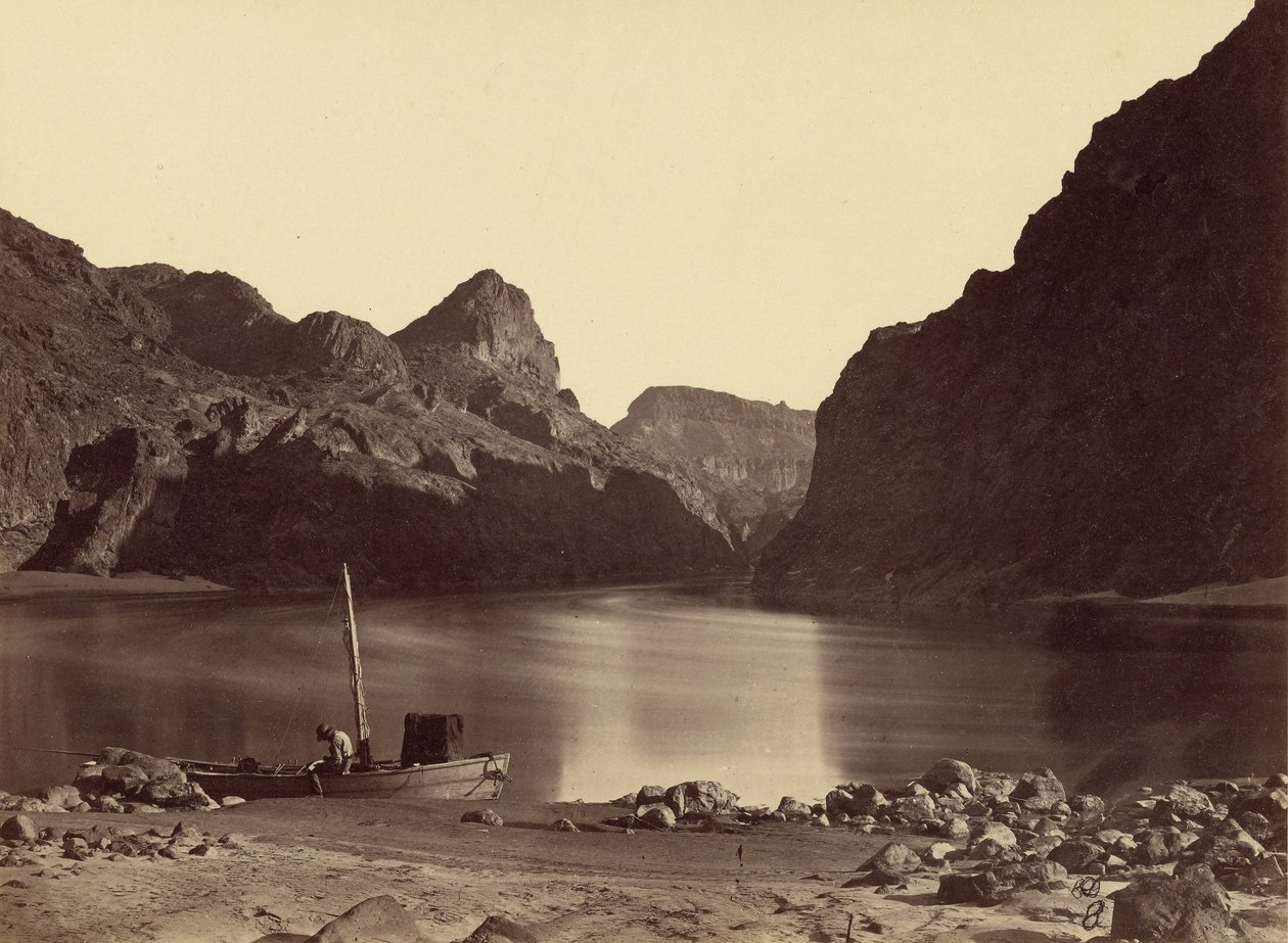 Black Cañon, Colorado folyó, a 8-as táborból, felülről nézve alkotó: Timothy H. OSullivan