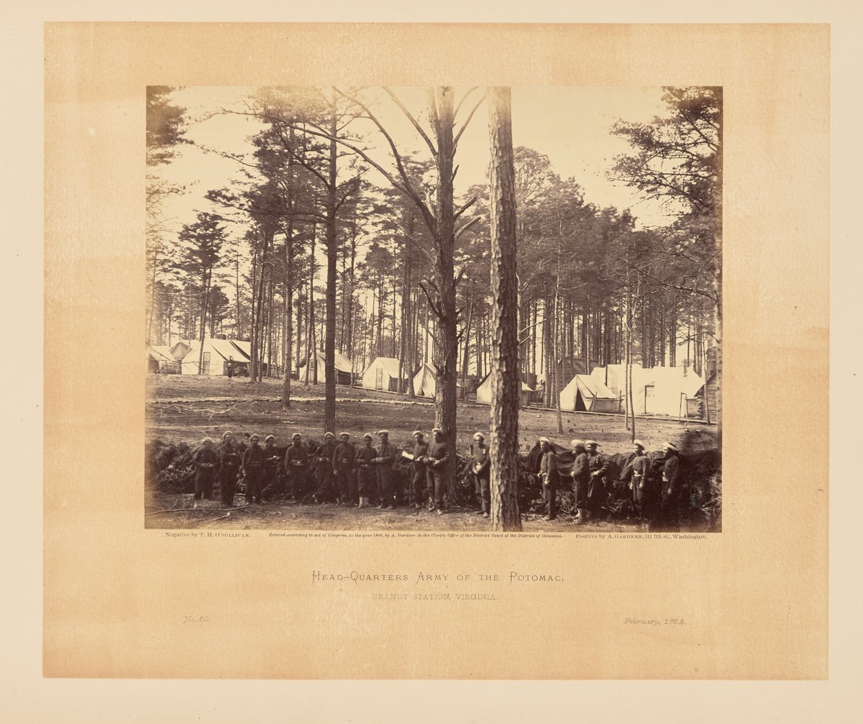 A Potomac hadsereg főhadiszállása, Brandy Station, Virginia alkotó: Timothy H. OSullivan