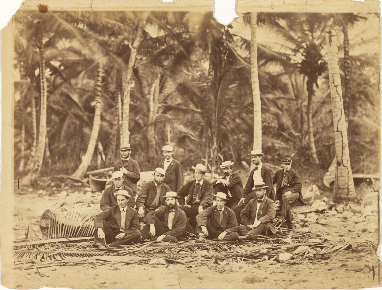 [Thomas O. Slefridge parancsnokhelyettes és a Darién-expedíció tagjai, Darién-folyó (Panama)] alkotó: Timothy H. OSullivan