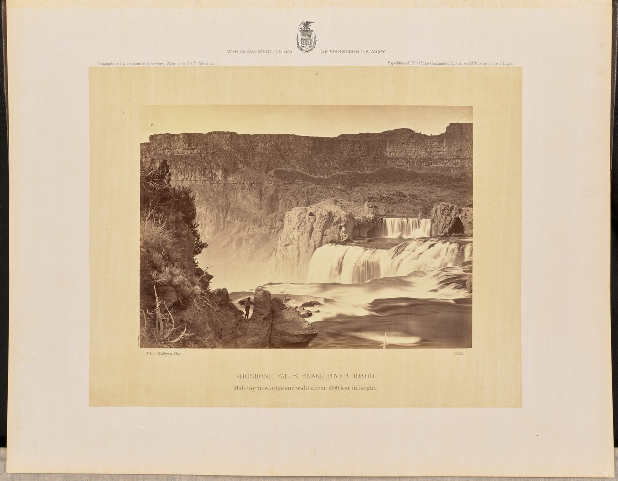 Shoshone-vízesés, Snake folyó, Idaho. Déli látkép, a szomszédos falak mintegy 1000 láb magasak alkotó: Timothy H. O