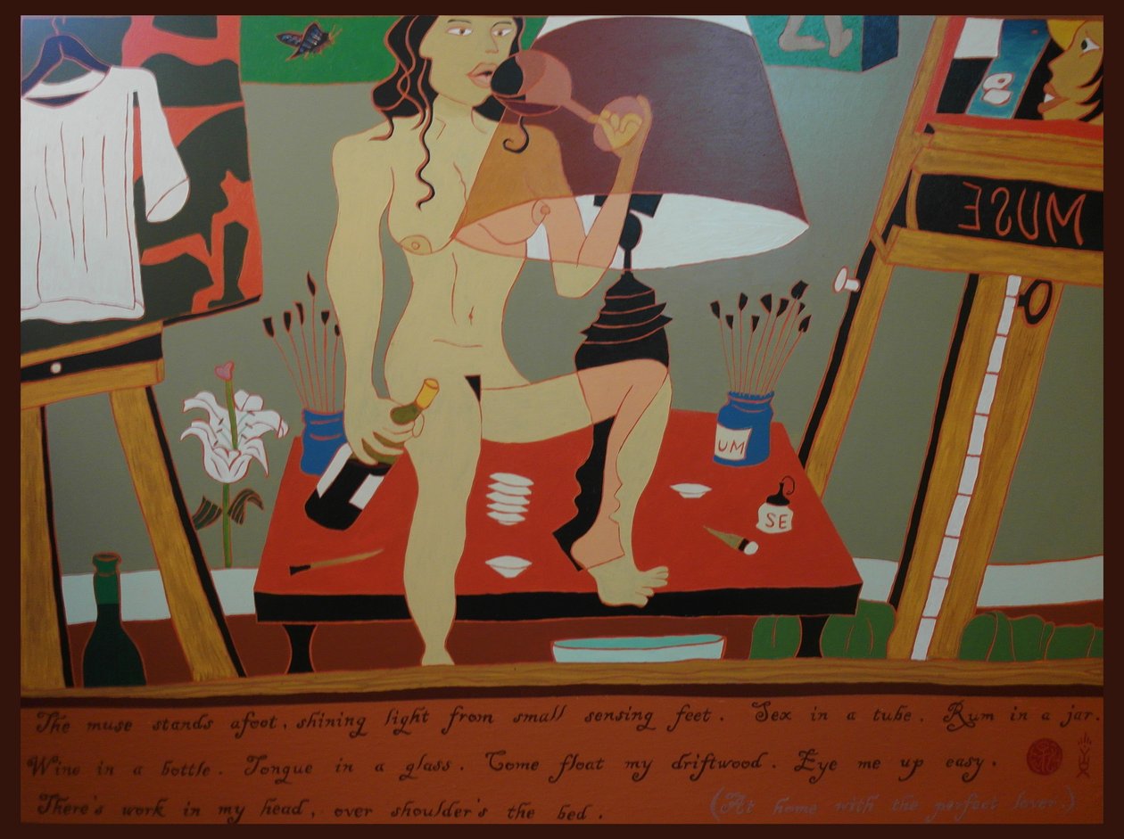 Otthon a tökéletes szeretővel, 2010, olaj, vászon alkotó: Timothy Nathan Joel