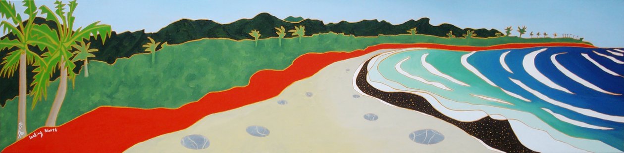 Dulan tengerpart észak felé néz, 2010, olaj, vászon alkotó: Timothy Nathan Joel