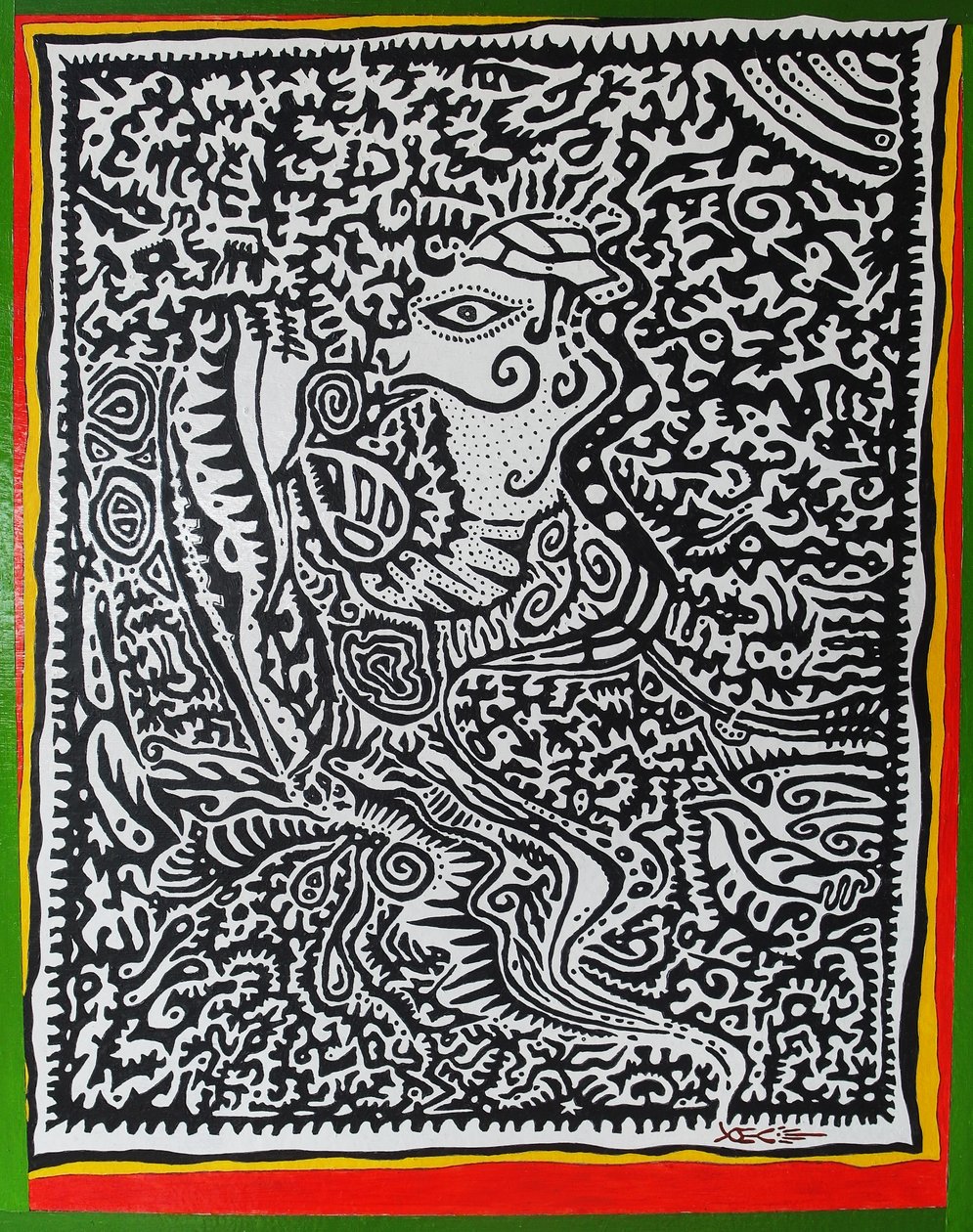 Spirit Genie, 2011, olaj, fa alkotó: Timothy Nathan Joel