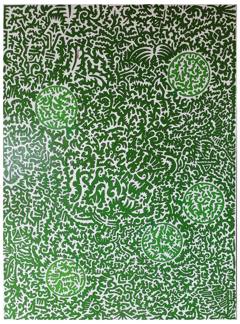 Spirit of nature, 2012, olaj, fa alkotó: Timothy Nathan Joel