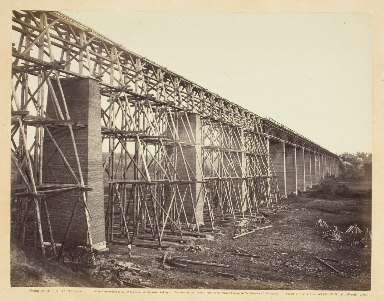A High Bridge az Appomattox folyón, Farmville közelében alkotó: Timothy O