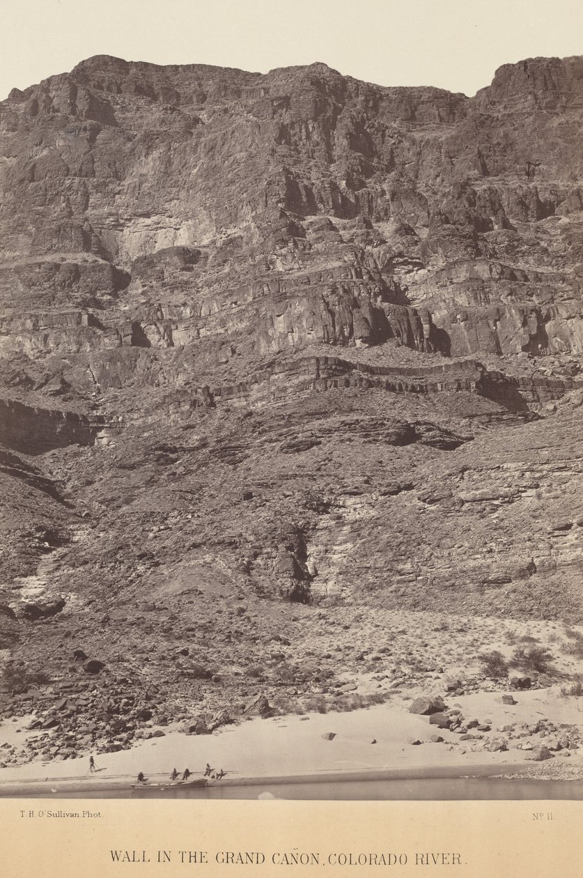 Fal a Grand Canyonban, Colorado folyó,1871 (fotó) alkotó: Timothy O