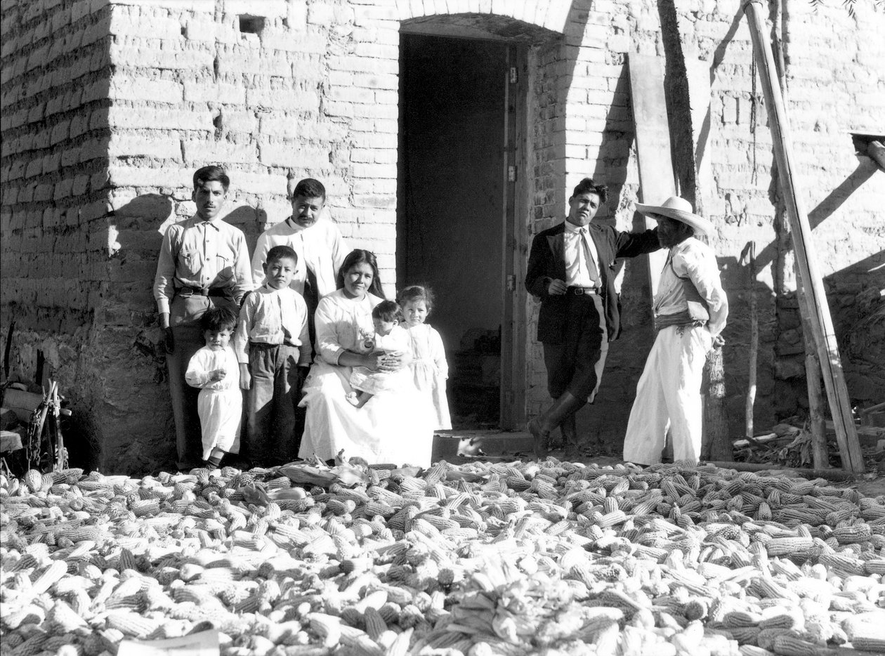 Család kukoricával, Veracruz állam, Mexikó, 1927 alkotó: Tina Modotti