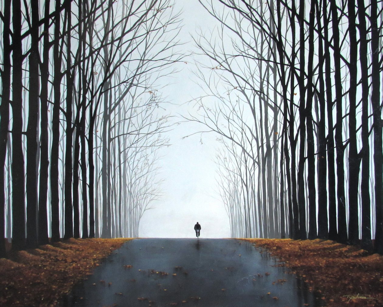 Morning Bike (akril, vászon), 2016 alkotó: Tina Palmer