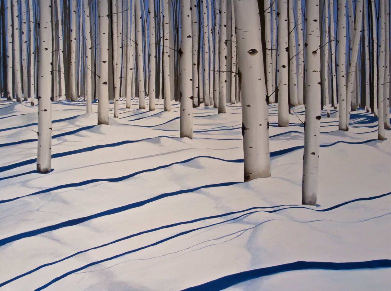 Snow Covered Woods, 2017 (akril, vászon) alkotó: Tina Palmer