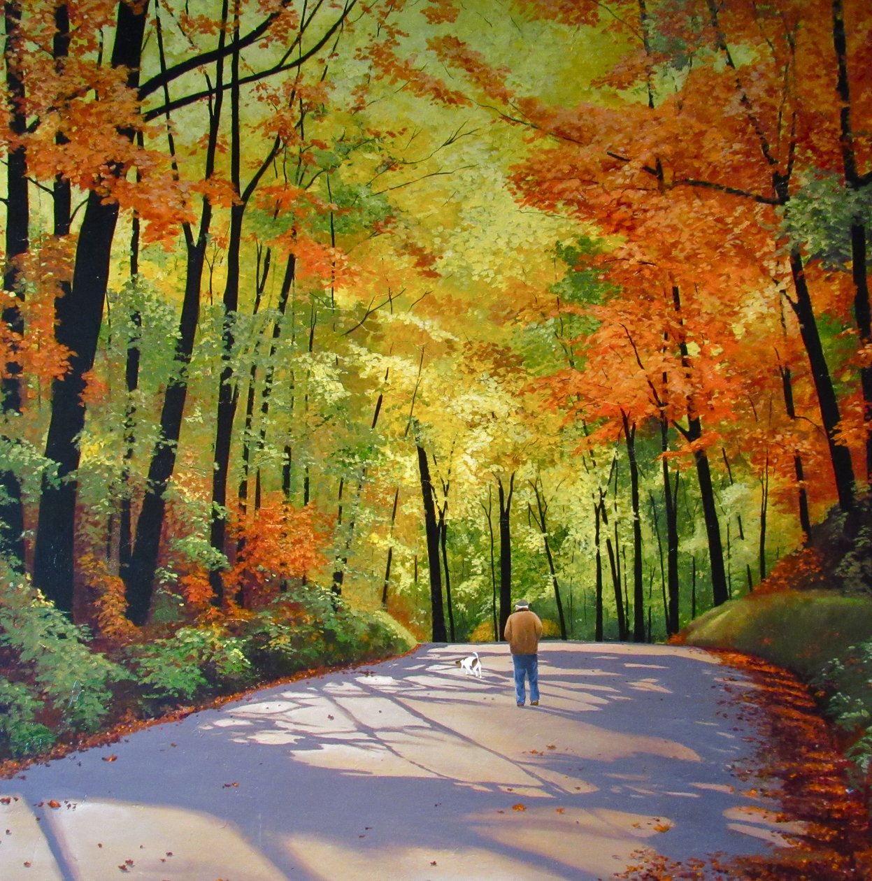 Walking Together, 2017 (akril, vászon) alkotó: Tina Palmer