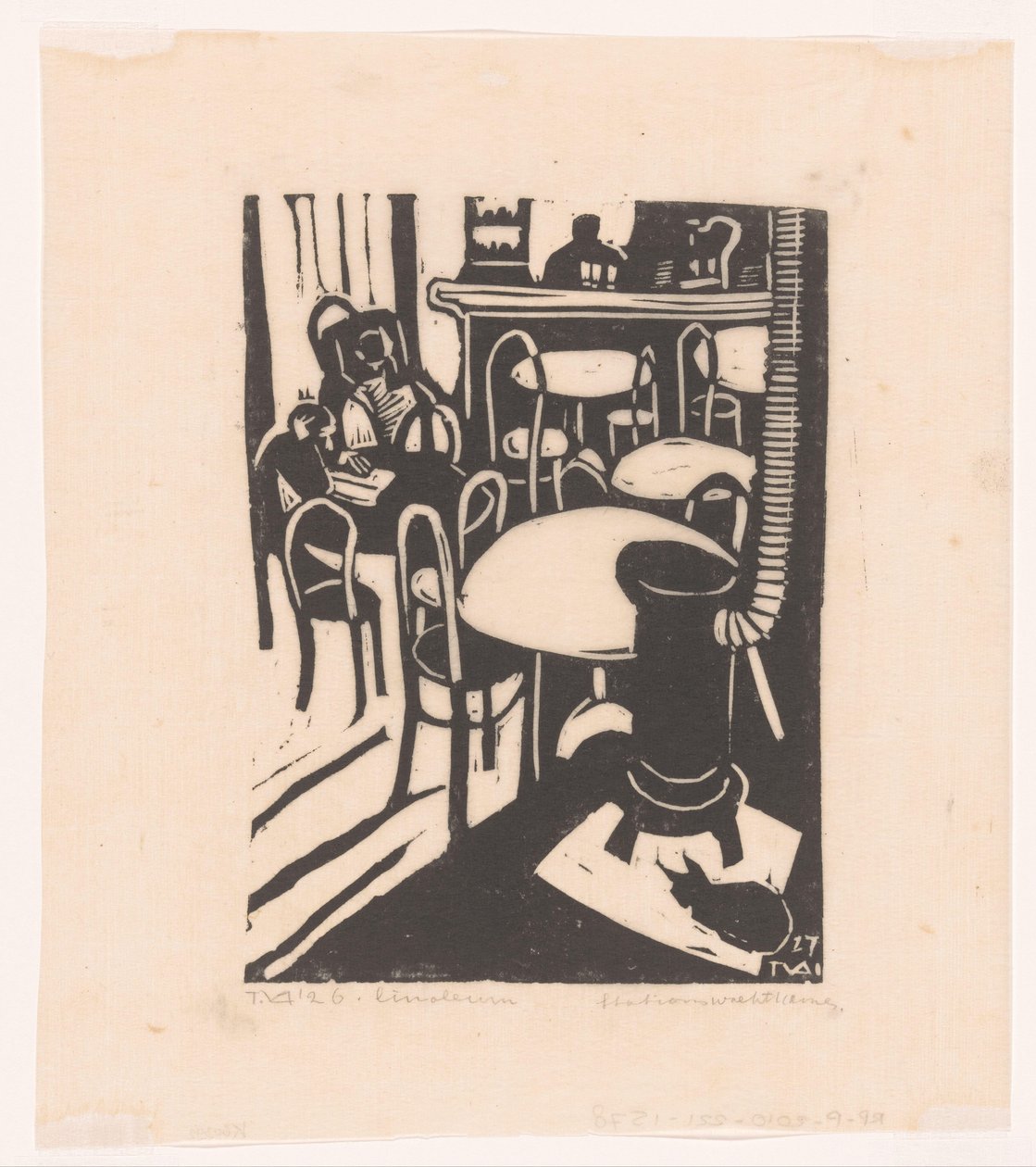 Stationswachtkamer (eredeti cím az objektumon) alkotó: Tinus van Doorn (signed by artist)
