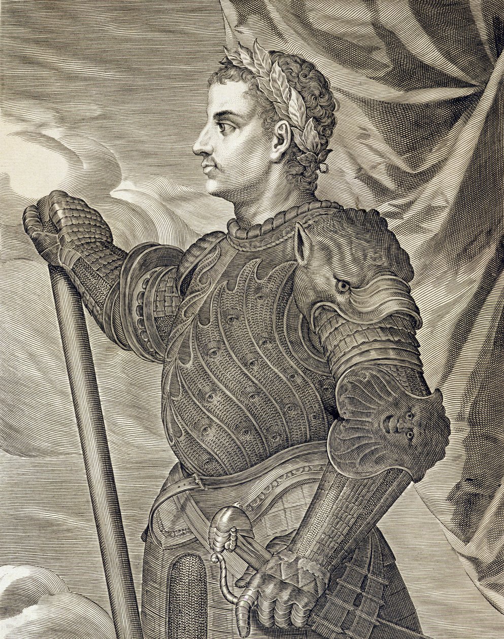 D. Claudius Caesar Róma császára i.sz. 41-54 között, Aegidius Sadeler metszete (1570-1629) alkotó: Tiziano Vecelli