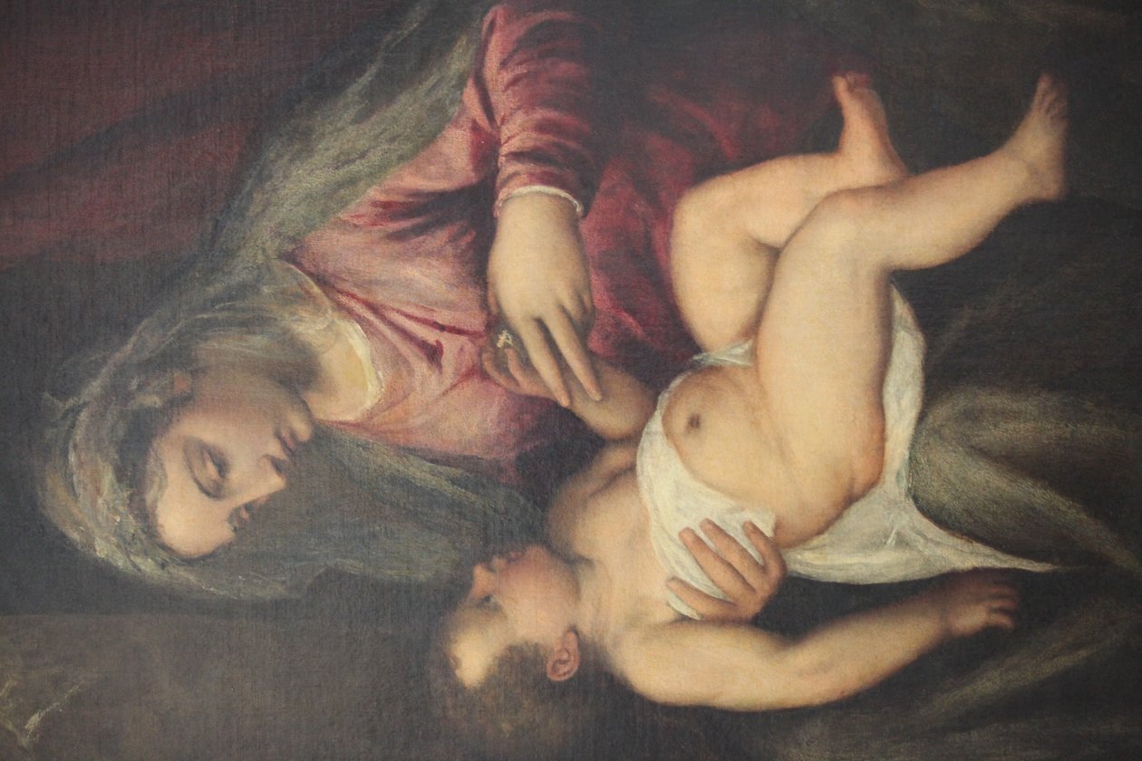 Madonna és Child részlete alkotó: Tiziano Vecelli