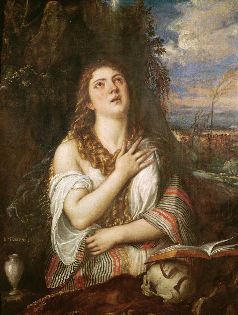 Mária Magdolna bűnbánatban, 1567-8 körül alkotó: Tiziano Vecelli