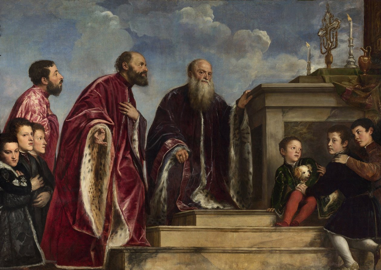 A Vendramin család, 1543-47 alkotó: Tiziano Vecelli