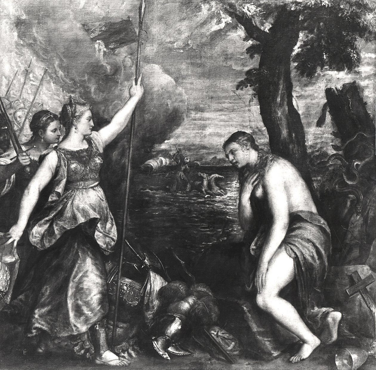 Vallás Spanyolország utódja, 1572-75 alkotó: Tiziano Vecelli