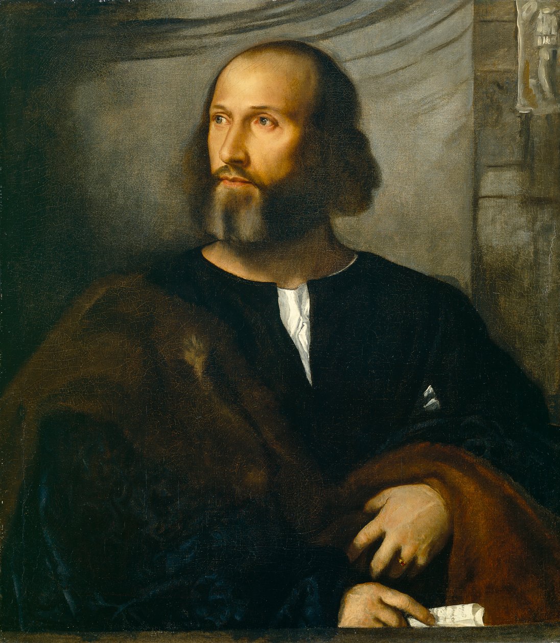 Egy szakállas férfi portréja, 1515 körül alkotó: Tiziano Vecelli