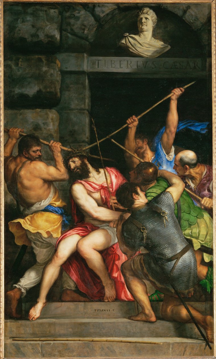 Krisztus töviskoronával megkoronázva ... alkotó: Titian (c.1488 1576)