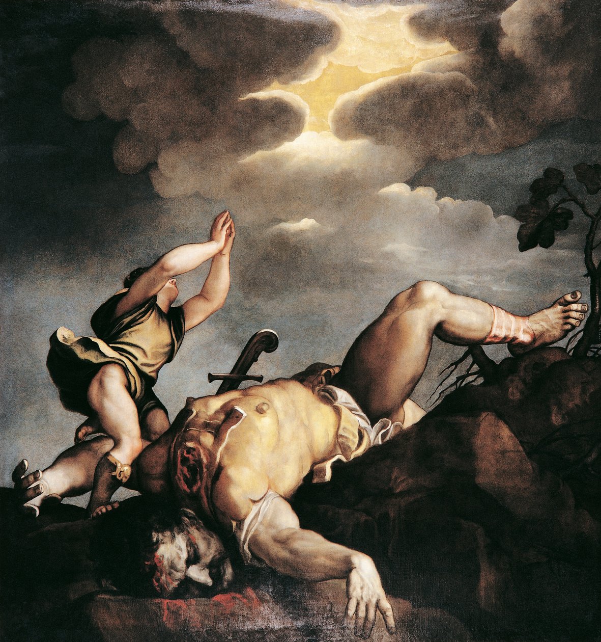 Olaszország, Velence, Santa Maria della Salute templom, Dávid és Góliát alkotó: Titian (c.1488 1576)