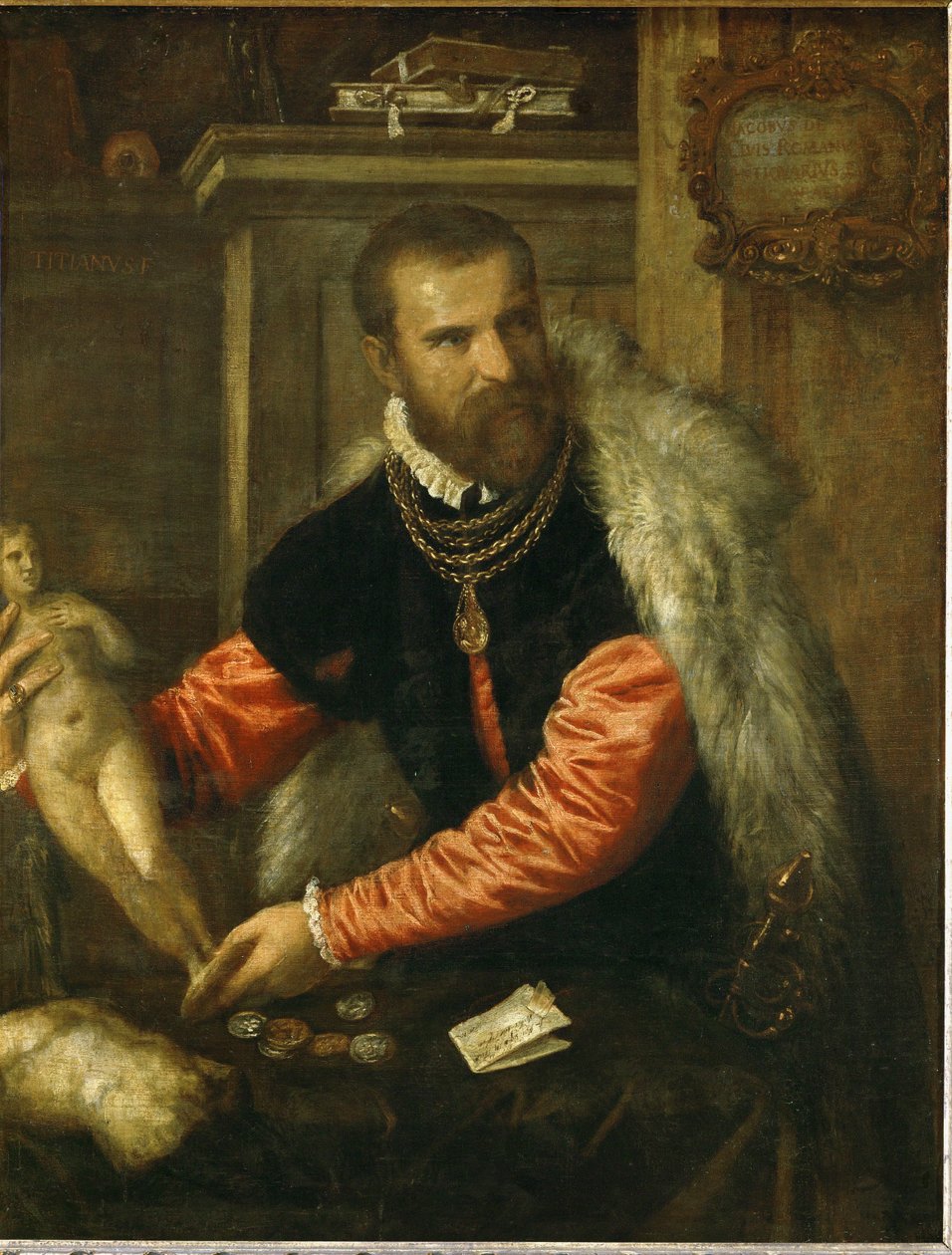 Jacopo de Strada ... (olaj, vászon) alkotó: Titian (c.1488 1576)