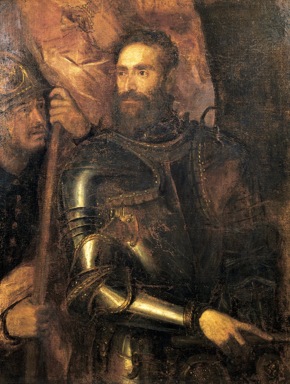 Pierluigi Farnese portréja armatúrával, Tizianus alkotása alkotó: Titian (c.1488 1576)